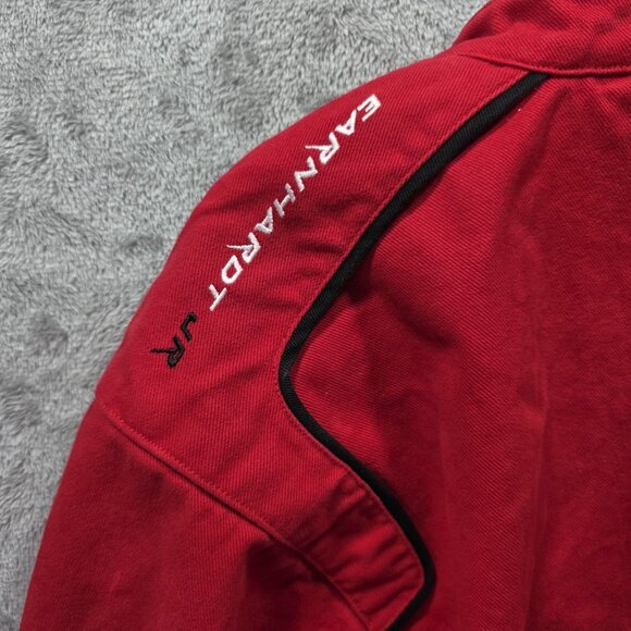 Vintage Dale Earnhardt Jr. Racing Jacket Youth Boys Size 18/20 XL Red Button Up - Picture 11 of 15